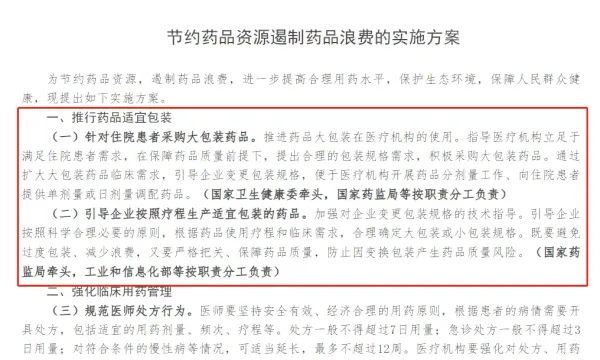 新規推行“藥品適宜包裝” 五部門聯手遏制藥品浪費